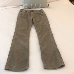 7 For All Mankind by Jerome Dahan Corduroy Pants 27 - Tan/beige